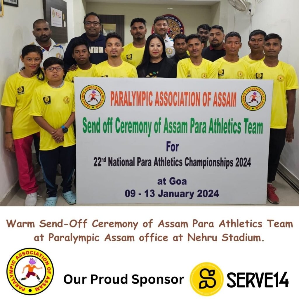 Thanks to Mrs. Dorothy Suchiang (ACS) Maam to join us at our Send Off Ceremony of Assam Para Athletics Team