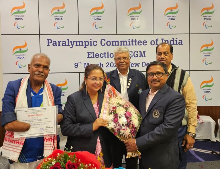 Treasurer PAA, Congratulating Newly Elected Governing Body Member of Paralympic Committee of India 2024-2028.