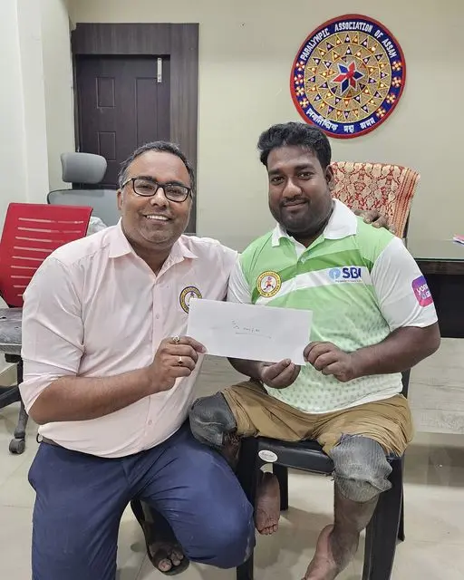 Paralympic Association of Assam send Hanif Ali to take part in the National Para Powerlifting Championships