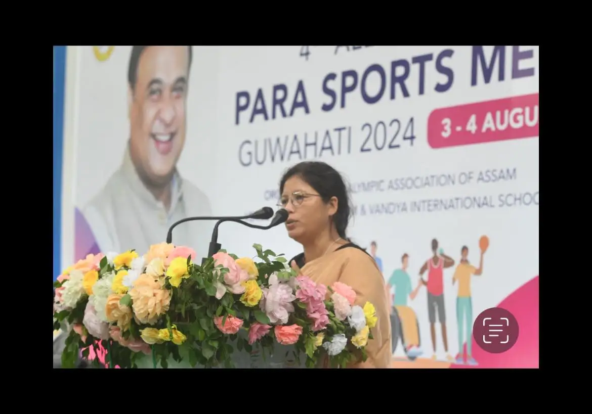 Hon'ble Minister of Sports & Youth Welfare Govt. of Assam Smt. Nandita ...