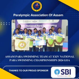 Assam Para Swimming Team at XXIV National Para Swimming Championships 2024 Goa.