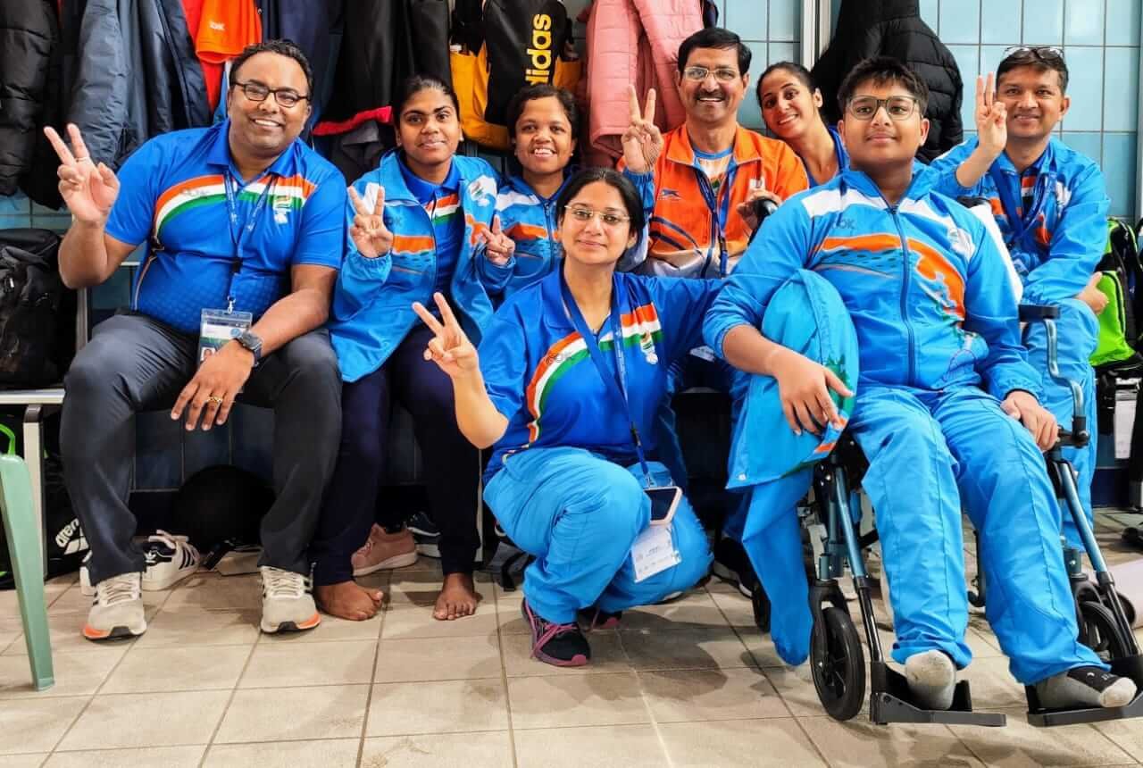 INDIAN PARA SWIMMING TEAM AT ITALY.