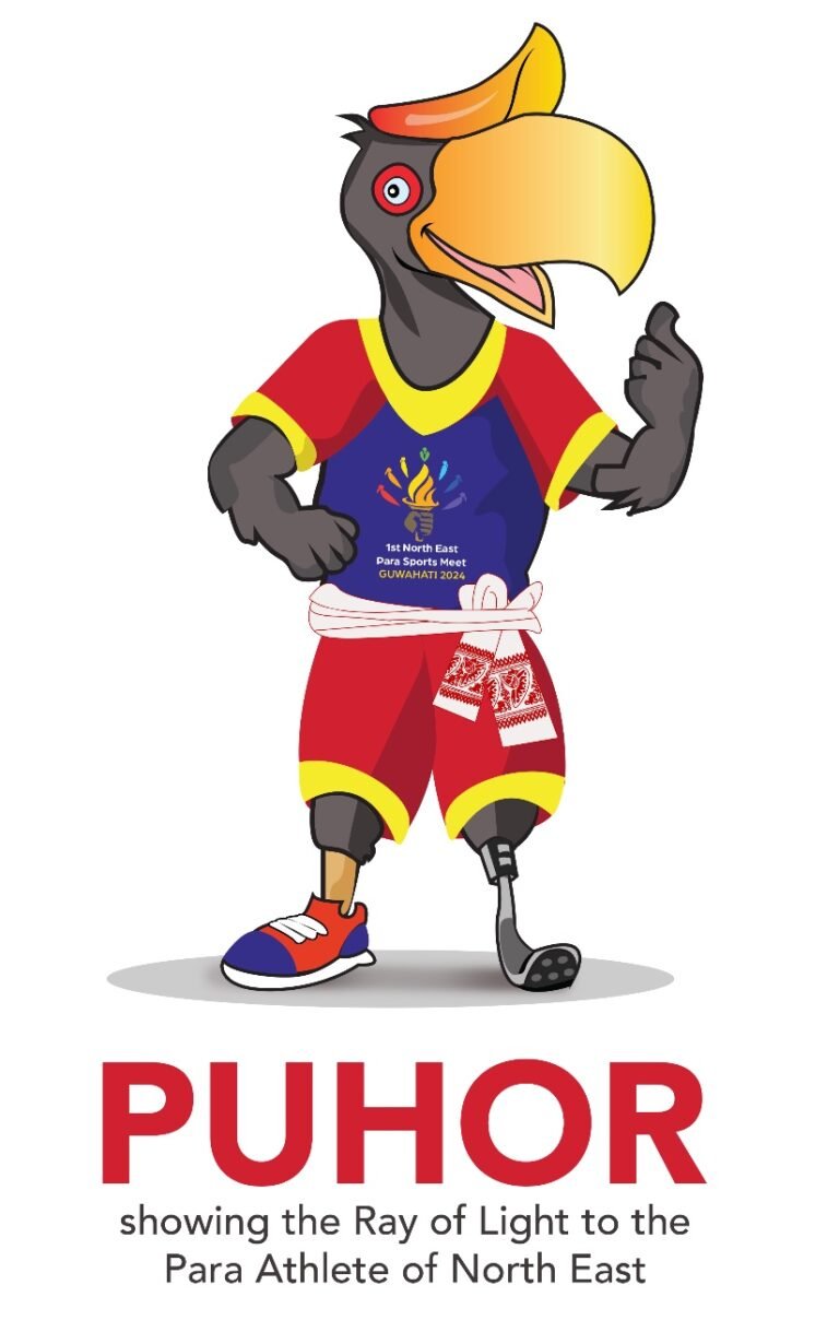 PUHOR - Official Mascot of 1st North East Para Games Guwahati- 2024