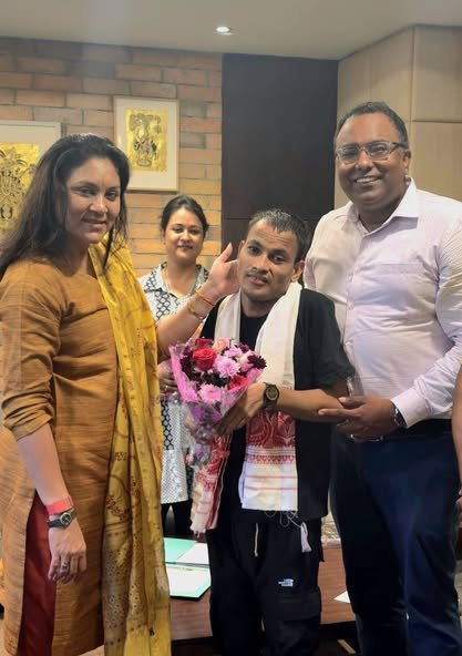 Bharat, a dedicated trainee of Udayachal - Jadav Chandra Bhuyan Memorial Trust, has shown remarkable determination and skill in the sport of Boccia.