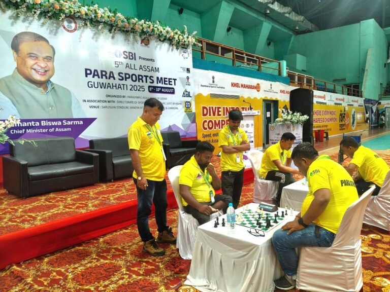For the first time, Para Chess made its mark at the All Assam Para Sports Meet 2025. Six talented para athletes showcased their skills and passion, participating with great enthusiasm in this newly introduced sport in Assam’s para sports arena.