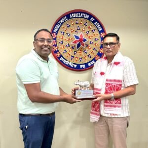 Paralympic Association of Assam welcome our Advisor Shri. Ramesh Chand Jain Sir at the office of the Paralympic Assam