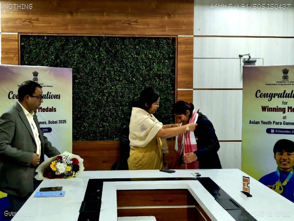 Hon’ble Minister Smt. Nandita Gorlosa Felicitates Asian Youth Para Games 2025 Medal Winners