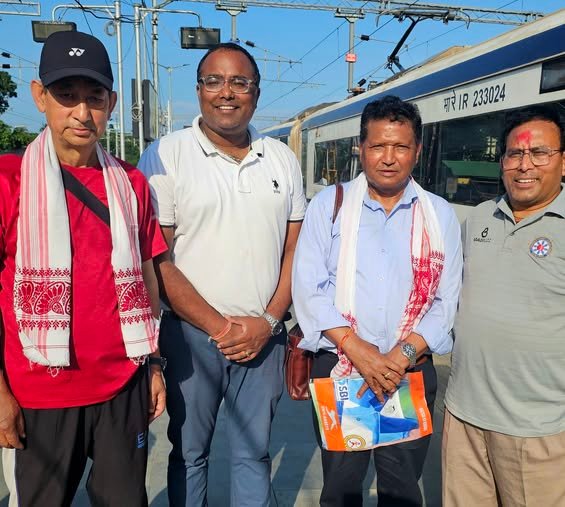 Warm send off to the President & Secretary of Sikkim Olympic Association along with President of Sikkim Paralympic Association at Guwahati